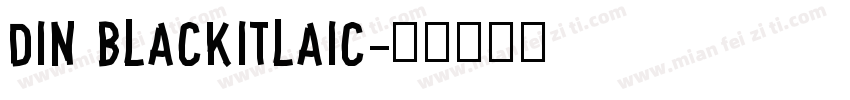 DIN BLACKITLAIC字体转换